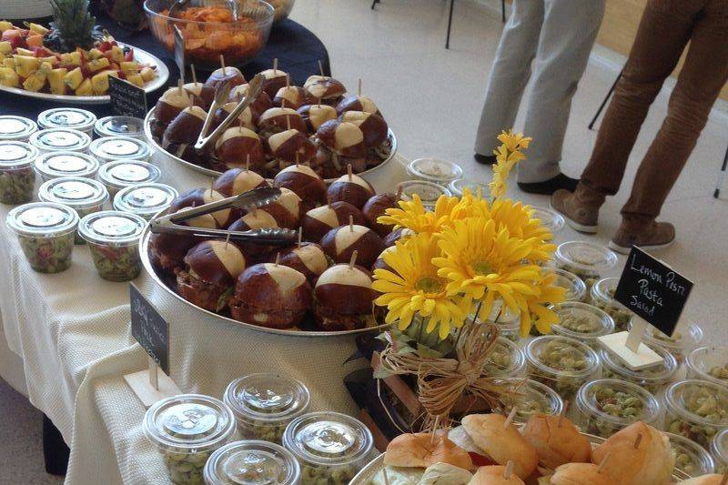 Buffet table