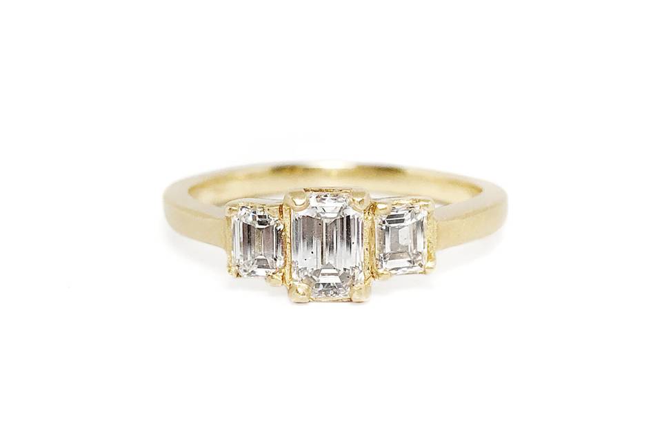 Triple Emerald-cut Diamond