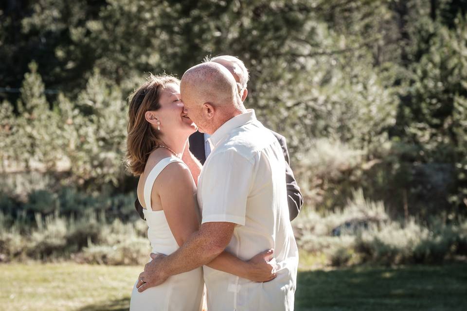 Kissing the bride