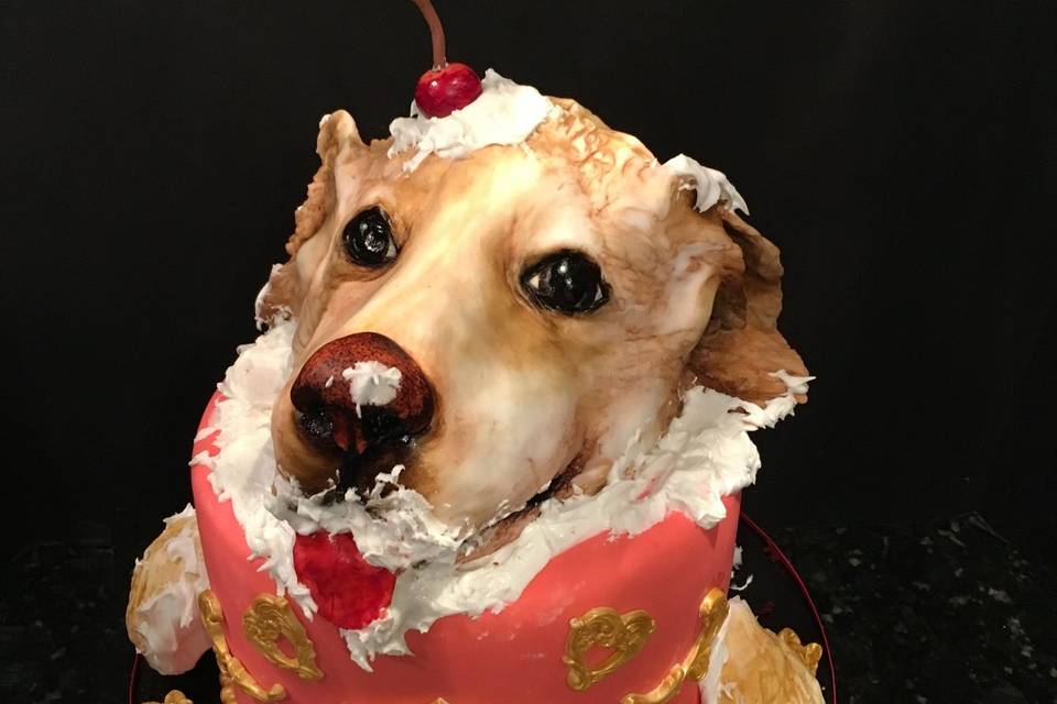 Dog head cake