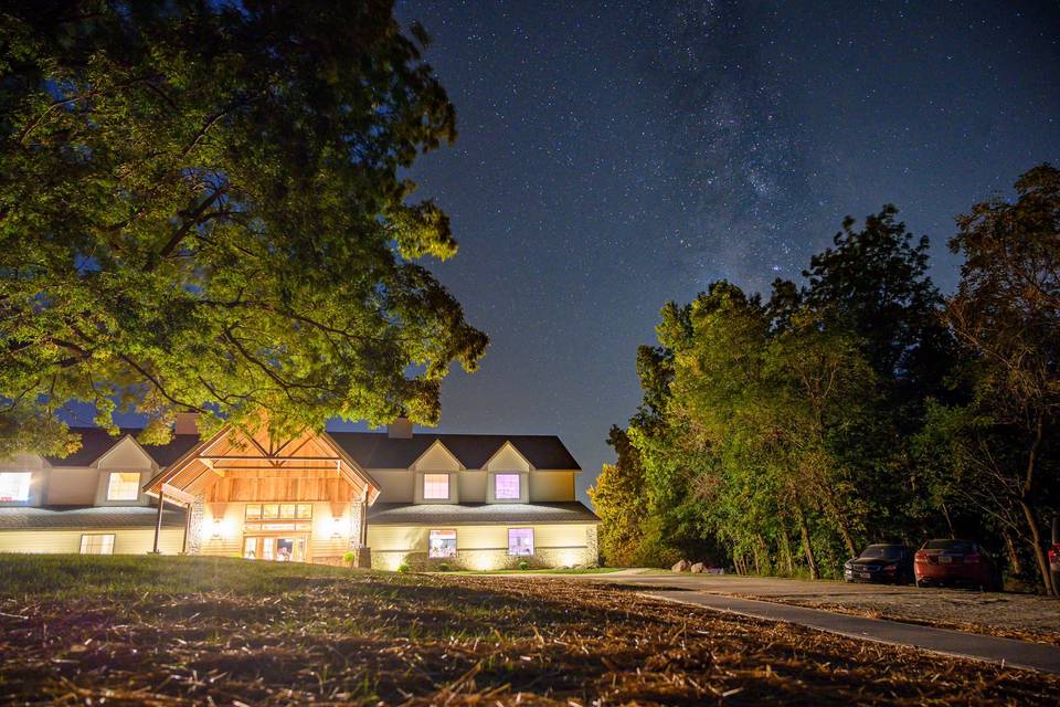 Night shot of The Ridge