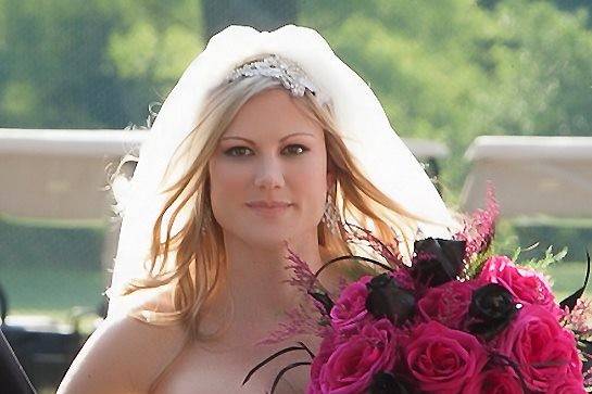 Bride walking on the aisle