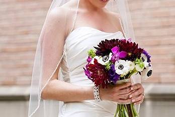 Bride holding her bouquet