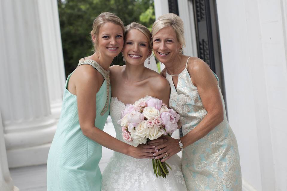 Bride, mother, sister