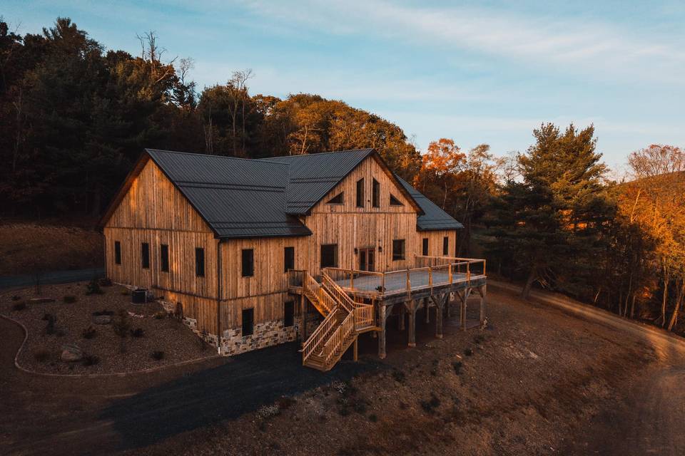 Sunset on the barn