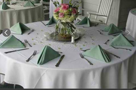 Table setting and centerpiece