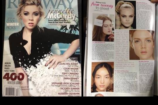 Editorial Work. I was interviewed for RUNWAY Magazine for my make-up how-to's and make-up tips.