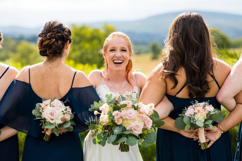 Bride with her Bridesmaids