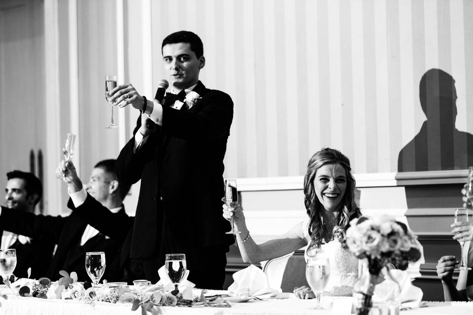 Wedding day toast