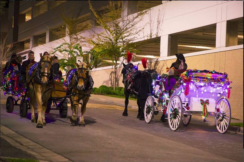 Country wagon and royal carriage