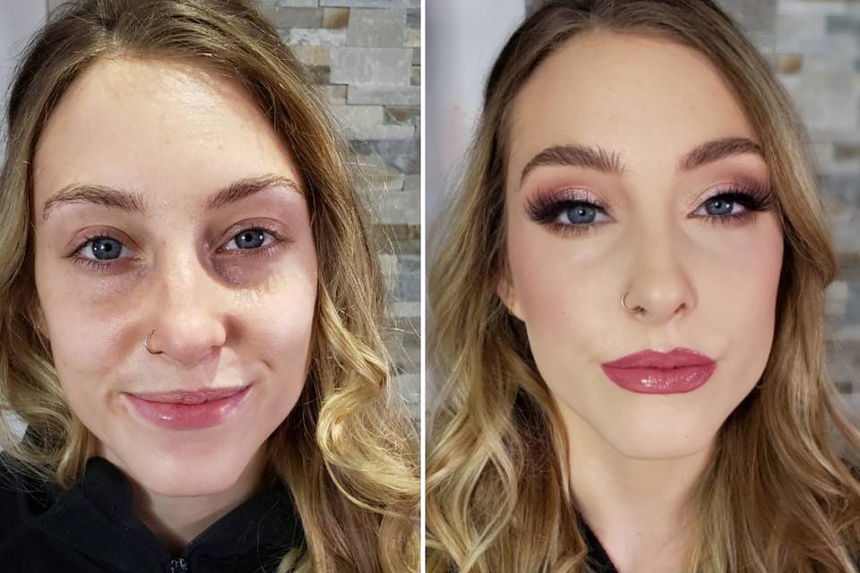 Before/After Bridal Makeup