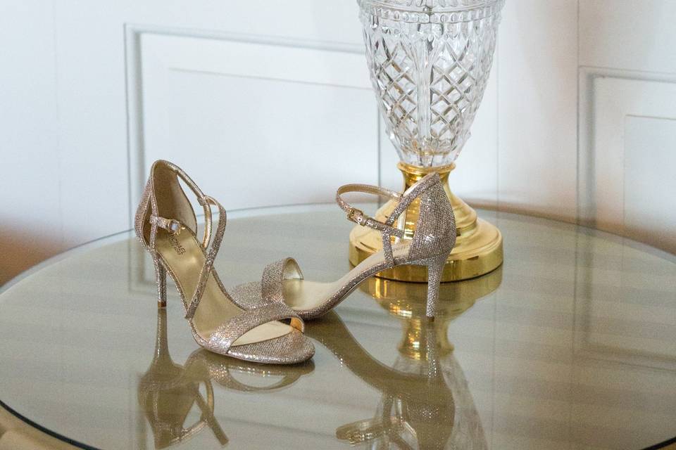 Wedding shoes detail.