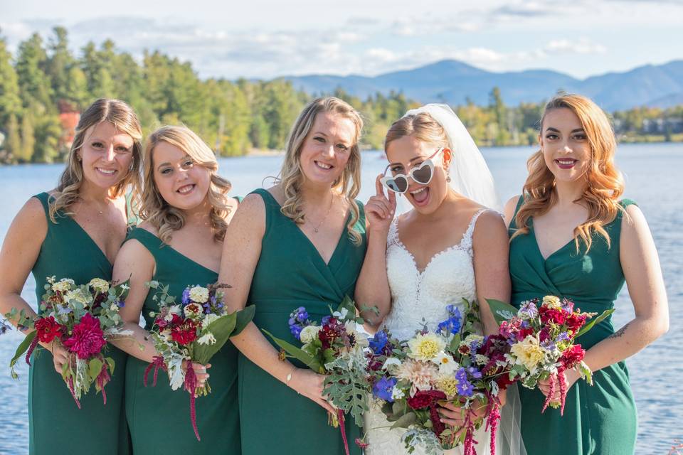 Bridal party in action.