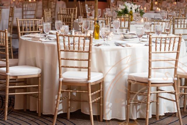 Wedding reception setup