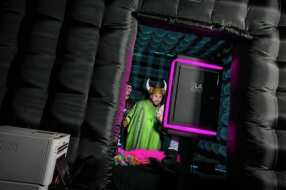 Black inflatable photobooth