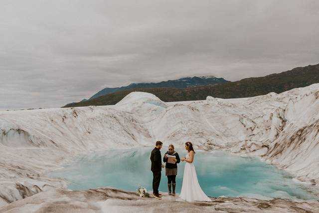 Glacier wedding