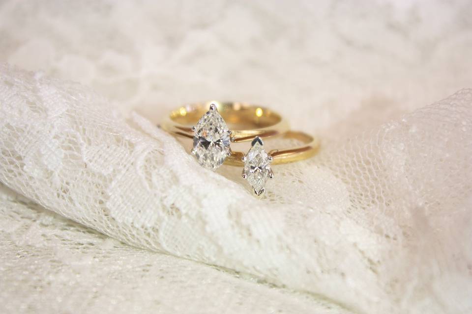 Diamond marquise rings