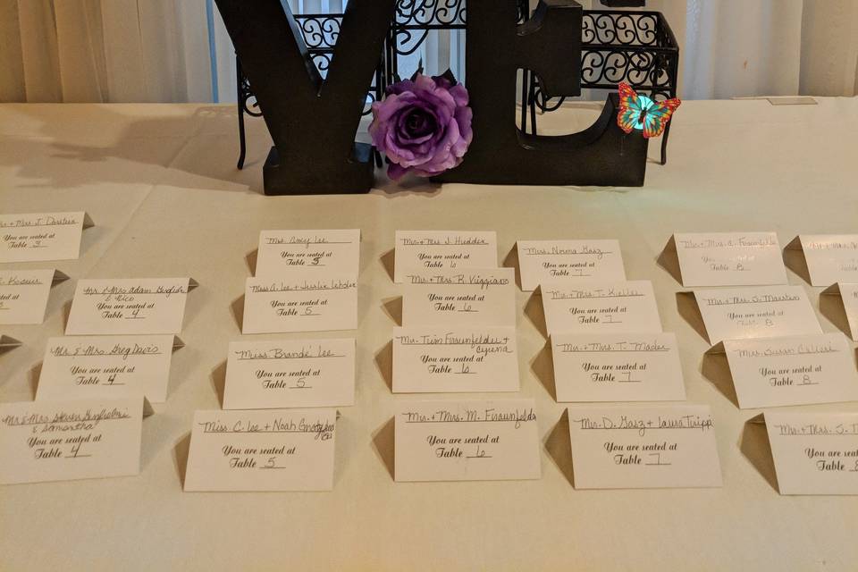 Place Card Table