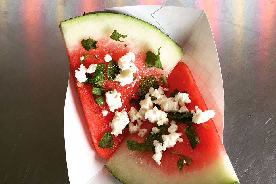 Watermelon with Mint and Feta