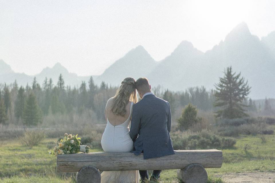 An intimate elopement, Wyoming