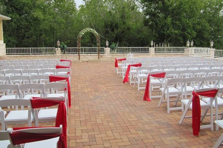 Wedding ceremony setting