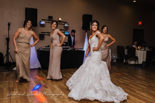 Bridesmaids getting down