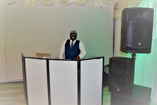 Behind the decks