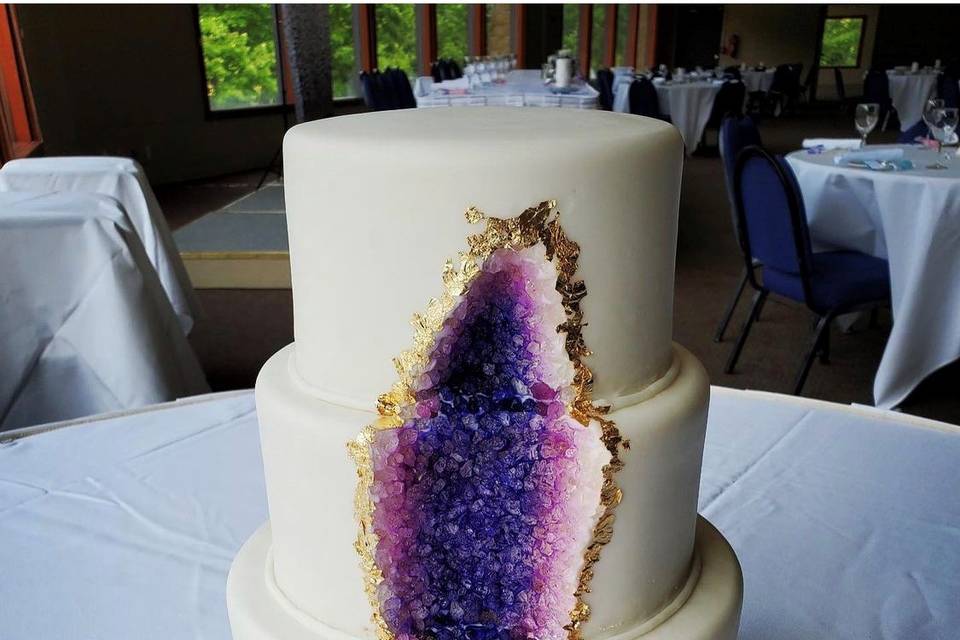 Purple geode cake