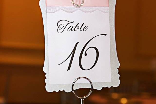 Table number