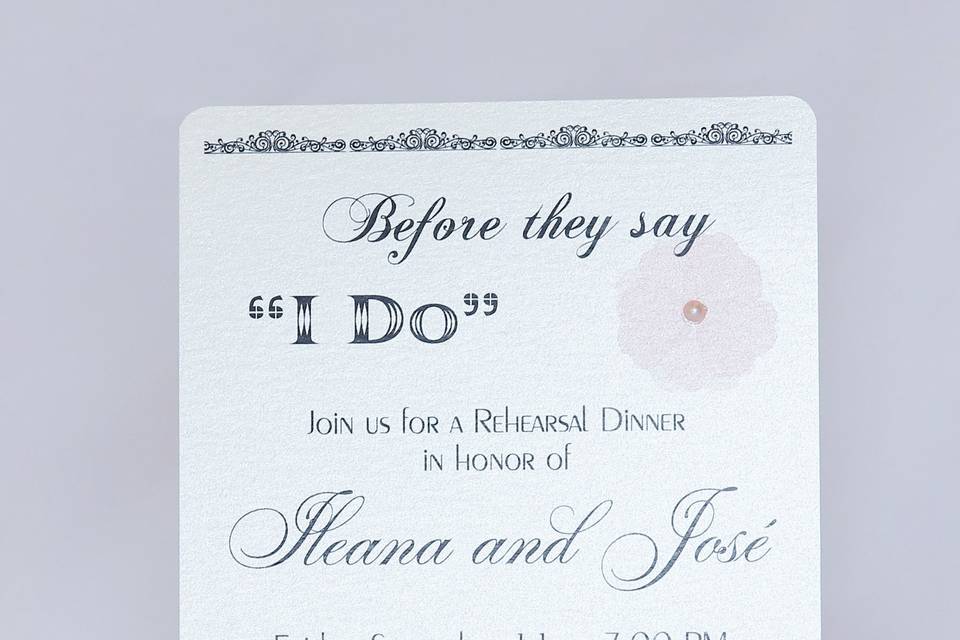 Rehearsal dinner invitation