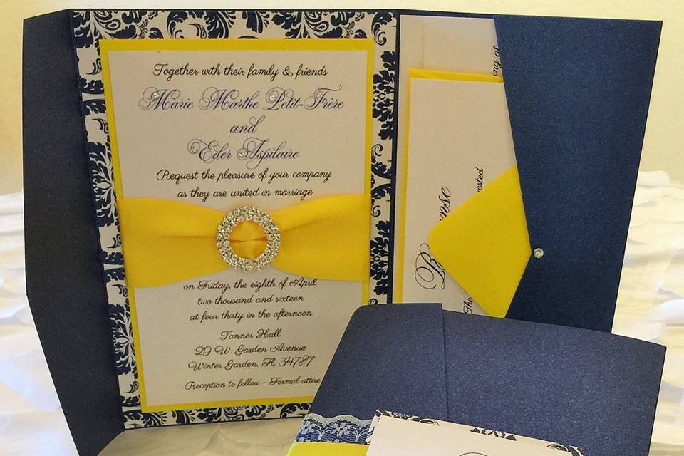 Wedding pocket invitation