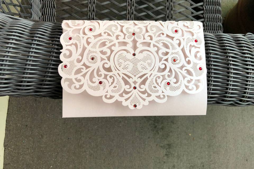 Laser cut invitation