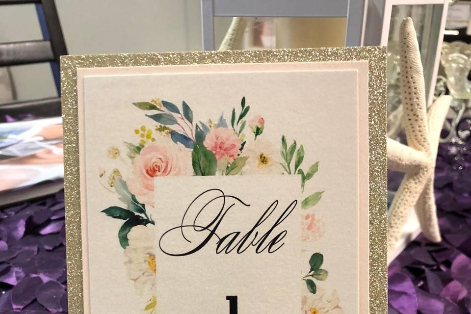 Table number