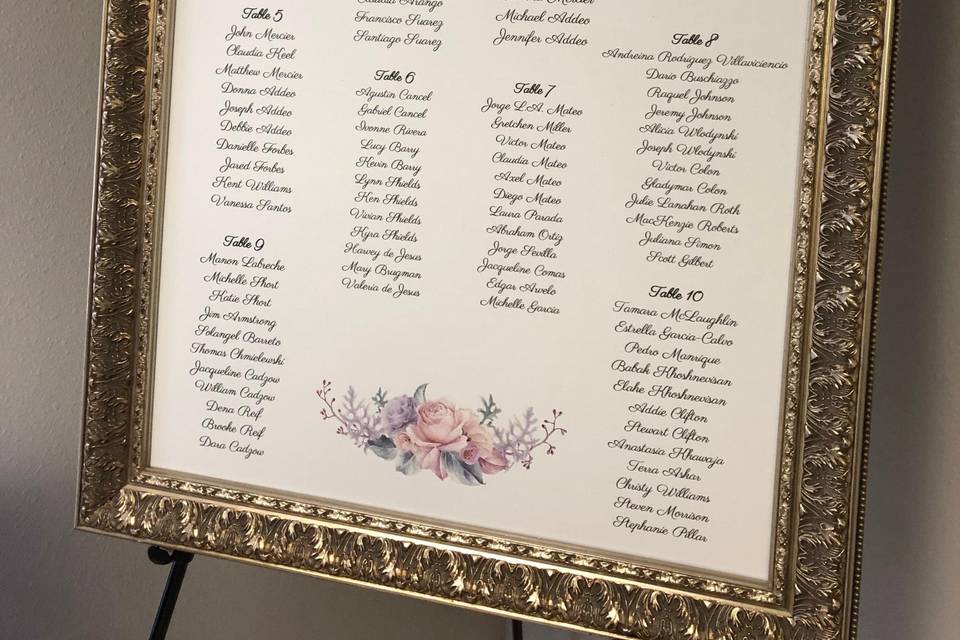 Wedding Seating Chart