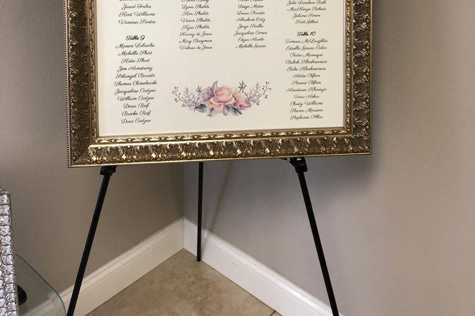 Wedding Seating Chart