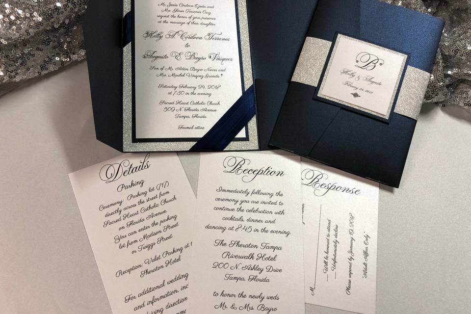 Wedding pockets invitation