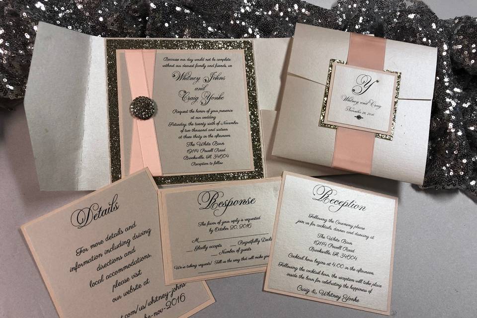 Wedding pockets invitation