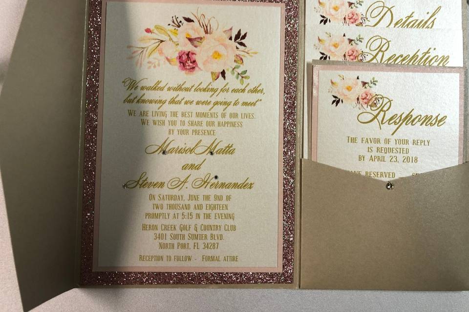 Wedding pockets invitation