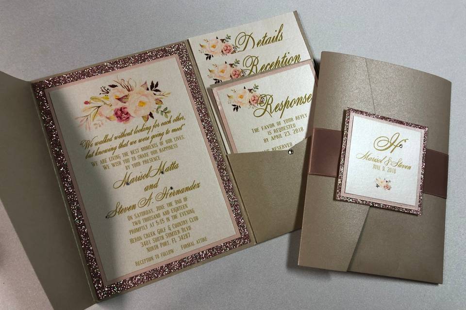 Wedding pockets invitation