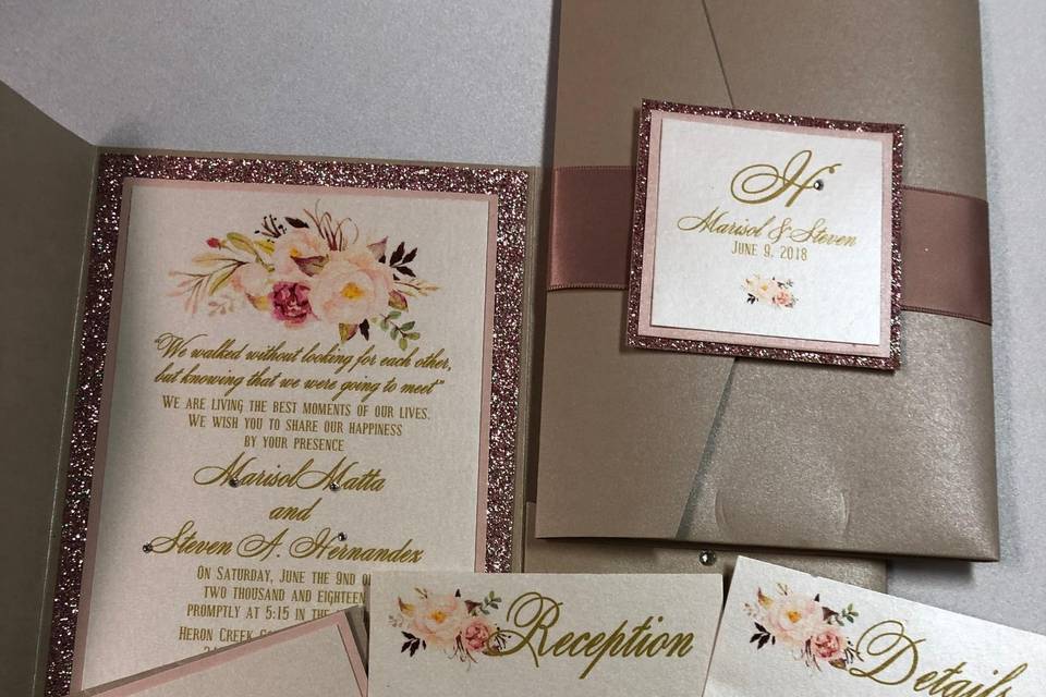 Wedding pockets invitation