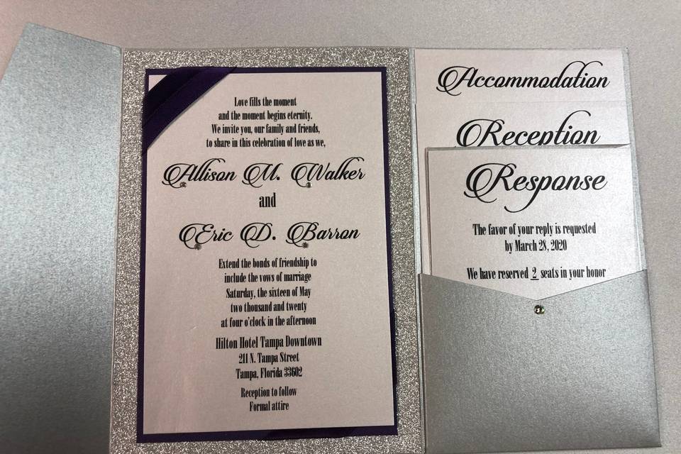 Wedding pockets invitation