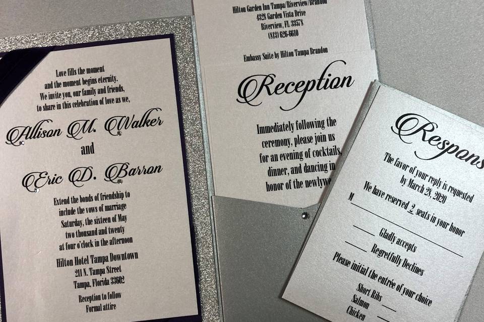 Wedding pockets invitation