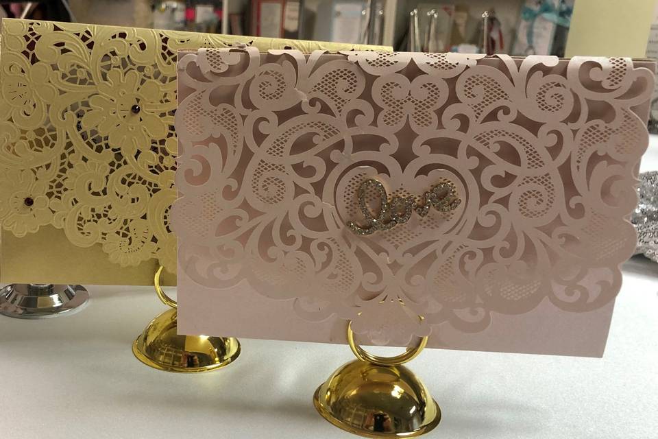 Wedding laser cut invitation