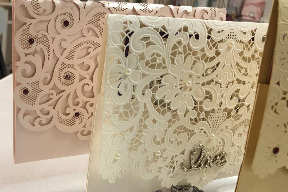 Wedding laser cut invitation