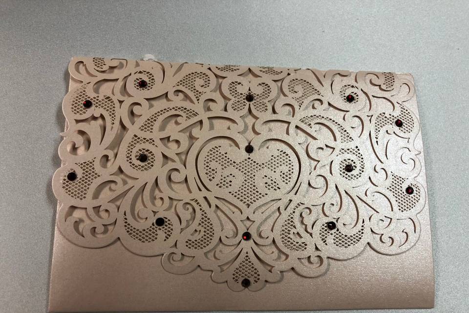 Wedding laser cut invitation