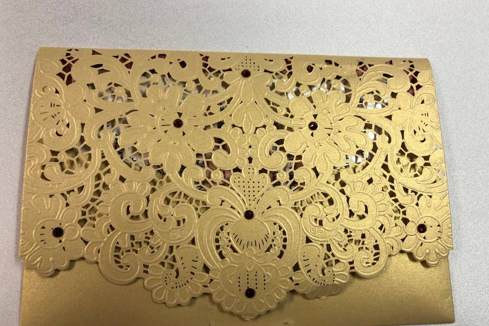 Laser cut invitation