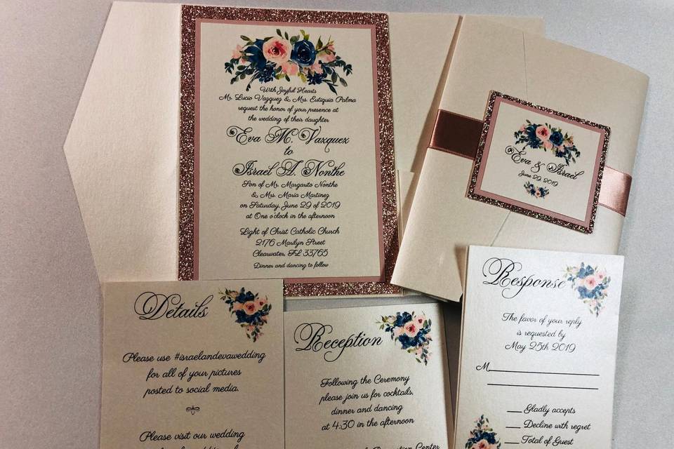 Wedding pockets invitation