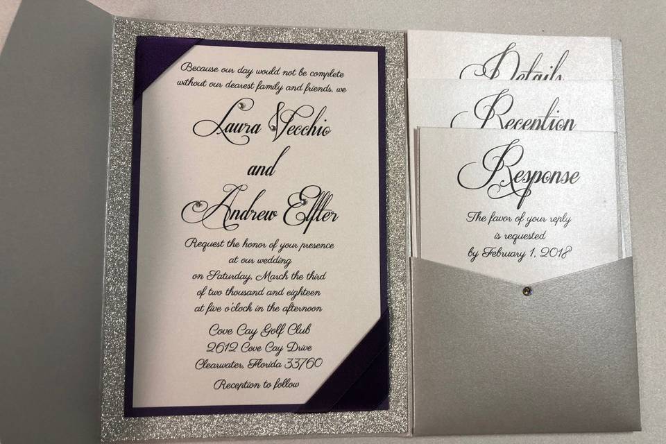 Wedding pockets invitation