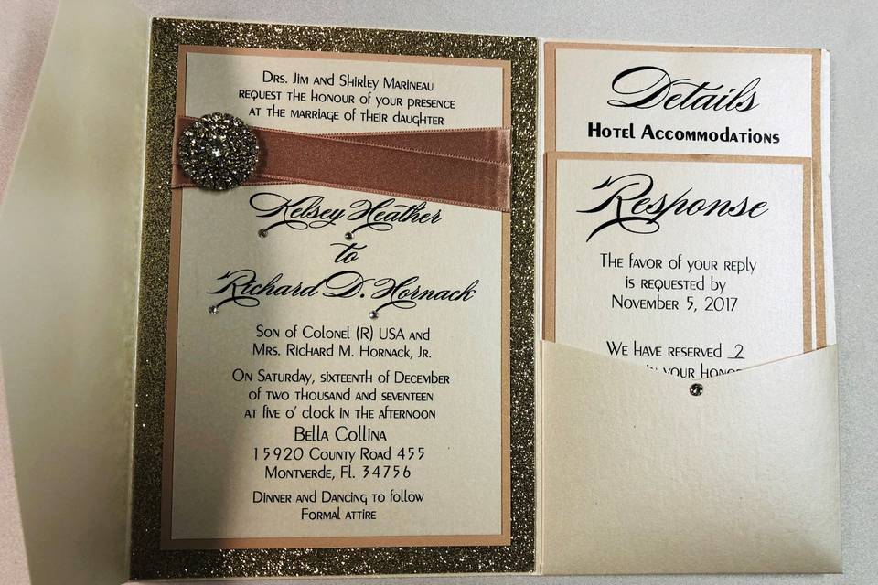 Wedding pockets invitation