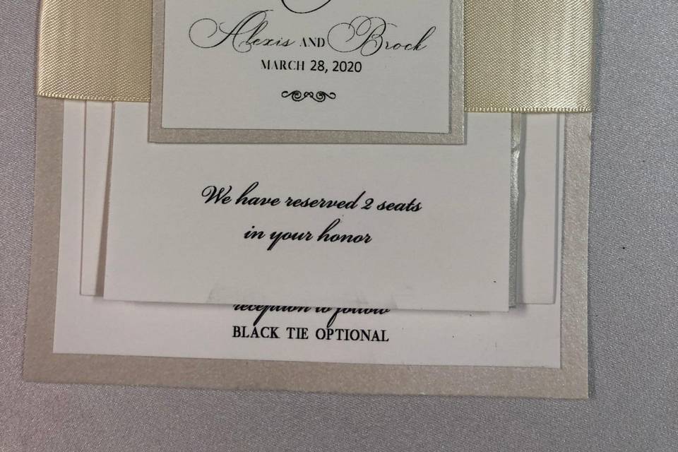 Wedding Invitation with wrap